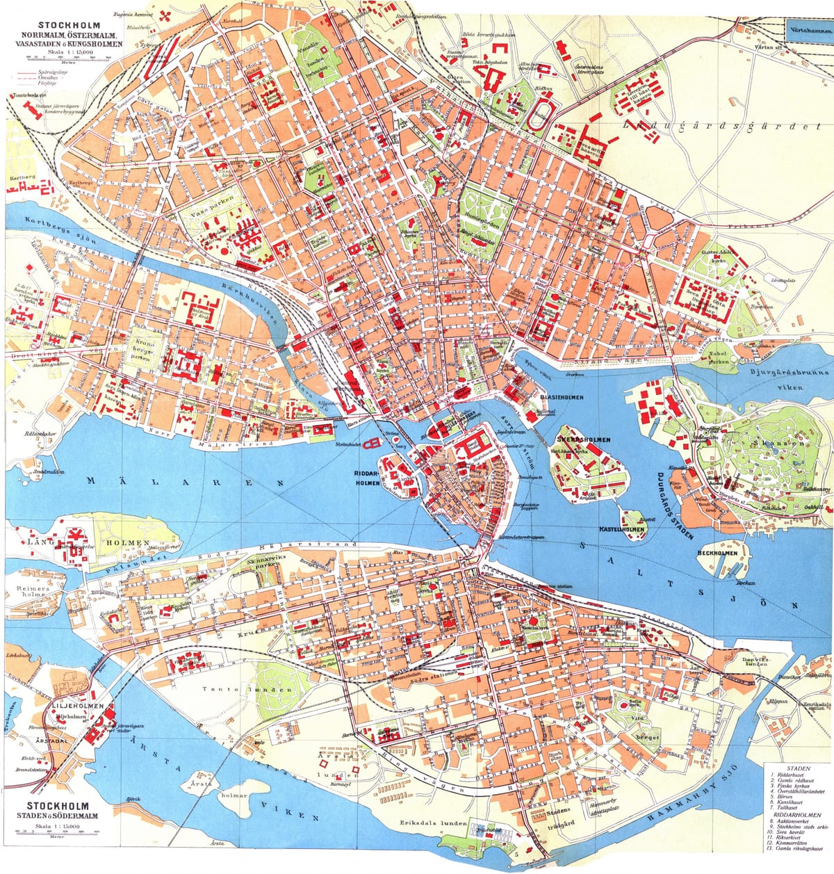 מפה של kungsholmen בשטוקהולם