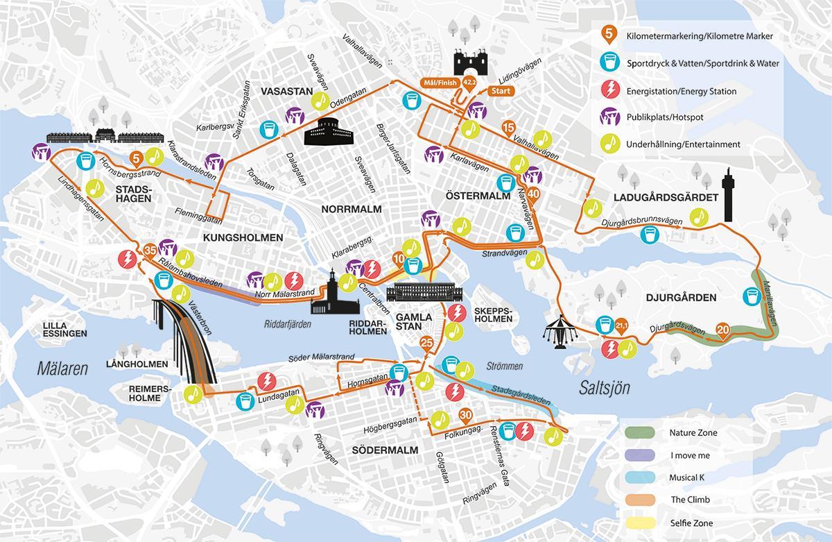 מפת שטוקהולם מרתון