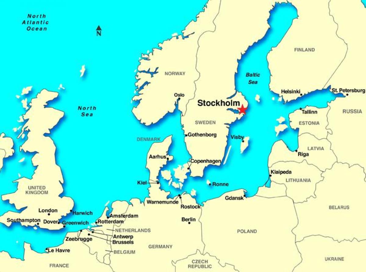 שטוקהולם מפת אירופה