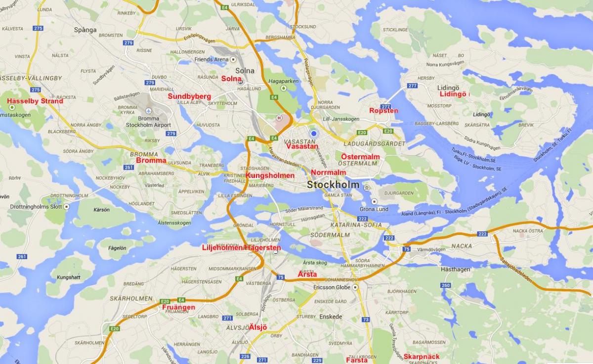 מפה של שטוקהולם bromma