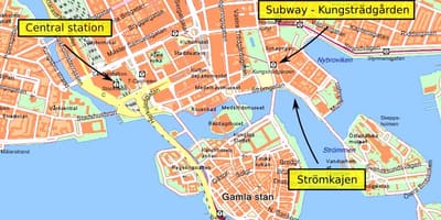 Stockholm central מפה