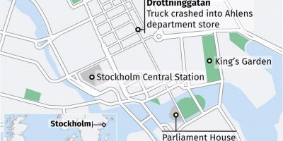מפה של drottninggatan שטוקהולם