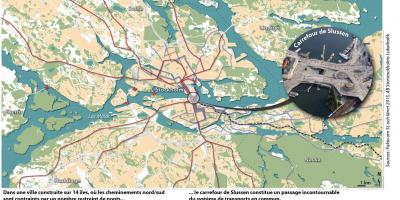 מפה של Stockholm slussen