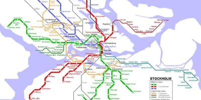 שוודיה tunnelbana מפה