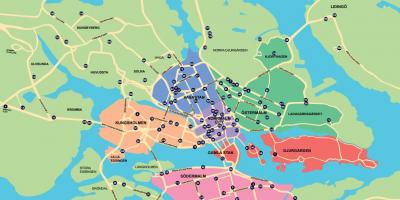 מפה של העיר האופניים מפת שטוקהולם