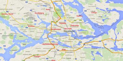 מפת שטוקהולם שכונות