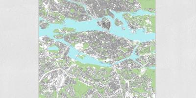מפת שטוקהולם להדפיס את המפה